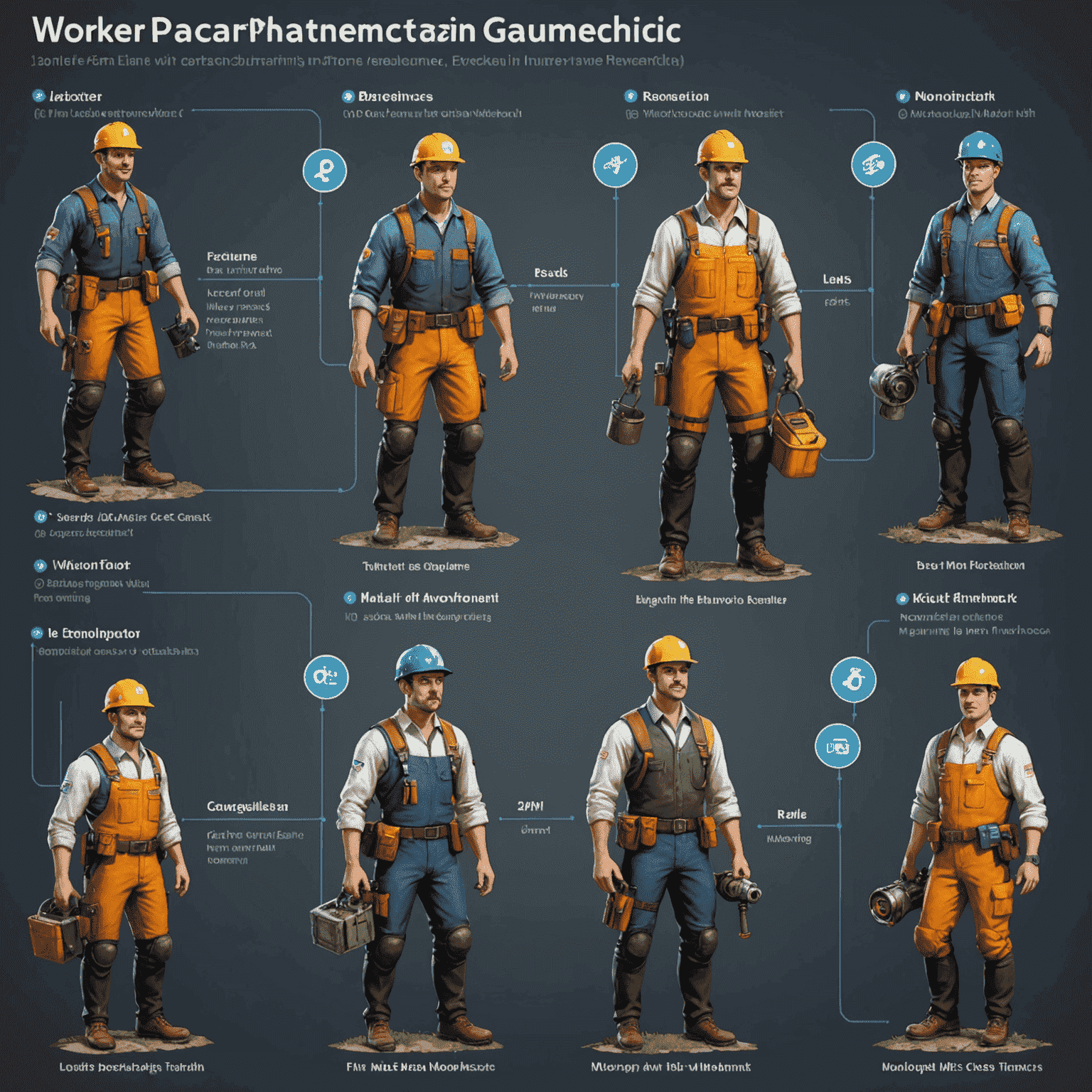 Avrupa oyunlarında işçi yerleştirme mekaniğinin evrimini gösteren zaman çizelgesi. Farklı oyunlardan örnekler ve mekanik değişiklikleri gösterilmektedir.